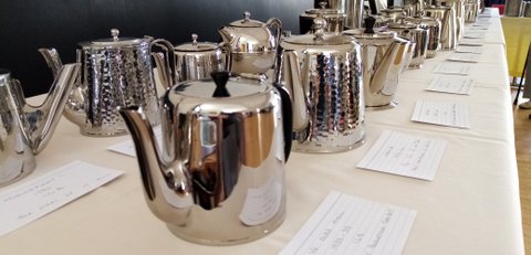 Photo of teapot display at the 2022 Summer Fair