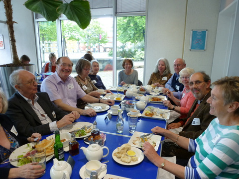 Enjoying lunch