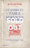 Click here to see a larger front cover of 'Staybrite Table Services'