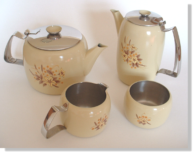 A coloured Connaught tea set